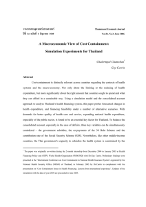 A macroeconomic view of cost containment: simulation experiments