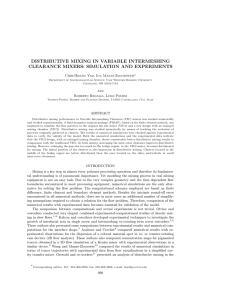 distributive mixing in variable - Case Western Reserve University