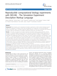 Reproducible computational biology experiments with SED