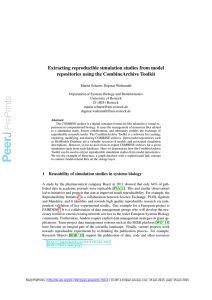 Extracting reproducible simulation studies from model