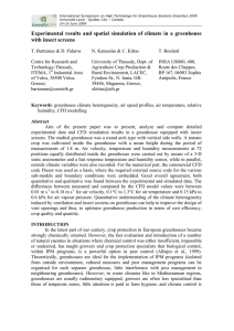 Experimental results and spatial simulation of climate in a