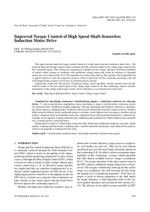 Improved Torque Control of High Speed Shaft