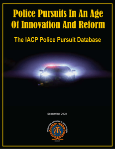 Police Pursuits In An Age Of Innovation And Reform