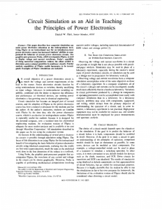 Circuit simulation as an aid in teaching the principles of power