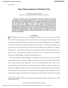 Noise Measurements of Tactical UAVs