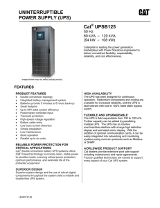 UNINTERRUPTIBLE POWER SUPPLY (UPS) Cat