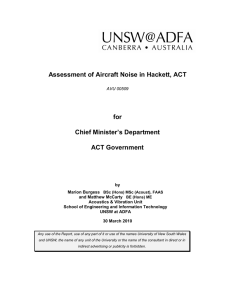 Assessment of Aircraft Noise in Hackett