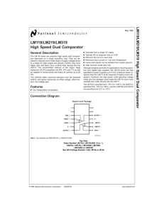 LM119/LM219/LM319 High Speed Dual Comparator