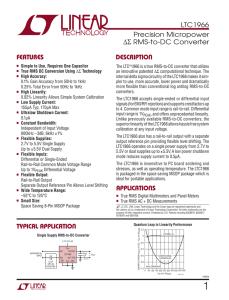 LTC1966 - Precision Micropower ΔΣ RMS-to