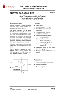 CHT-VOLGA DATASHEET High Temperature High-Speed, Rail