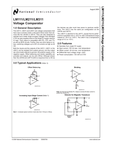 LM111/LM211/LM311 Voltage Comparator