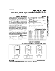 MAX301/MAX303/MAX305 Precision, Dual, High