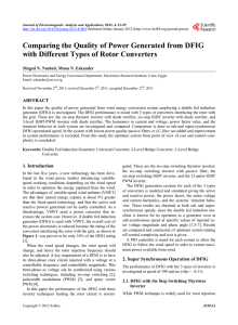 Comparing the Quality of Power Generated from DFIG with Different