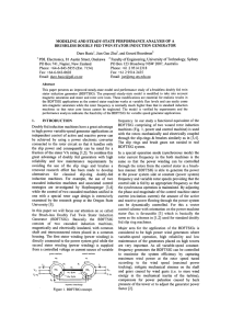 MODELING AND STEADY-STATE PERFORMANCE