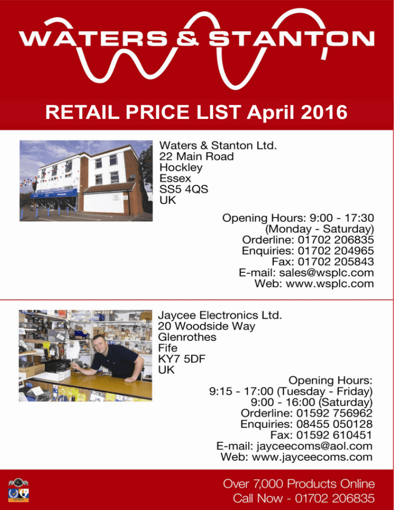 current price list - Jaycee Electronics Ltd
