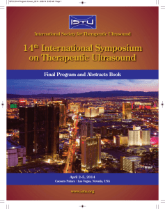 2014 Final Program - International Society for Therapeutic Ultrasound