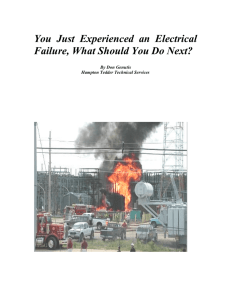 You Just Experienced an Electrical Failure, What Next?