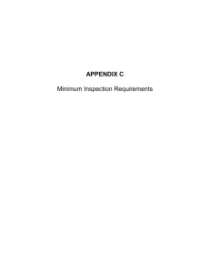 APPENDIX C Minimum Inspection Requirements