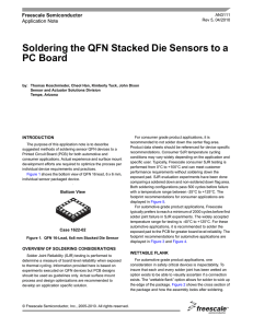 AN3111. Soldering the QFN Stacked Die Sensors