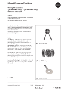 Data Sheet T 9550 EN Differential Pressure and Flow