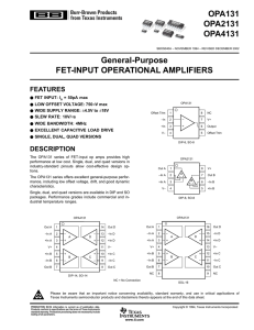 General Purpose FET-Input Operational Amplifiers