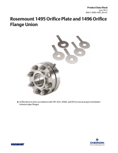 Product Data Sheet: Rosemount 1495 Orifice Plate and 1496 Orifice
