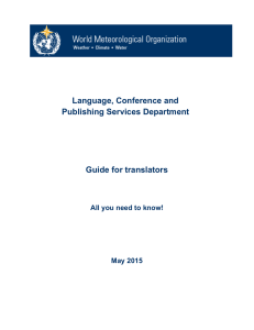Language, Conference and Publishing Services Department Guide