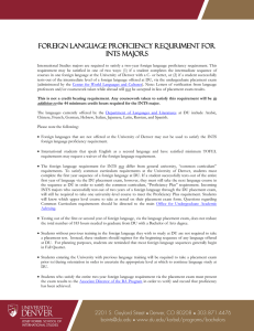 foreign language proficiency requirement