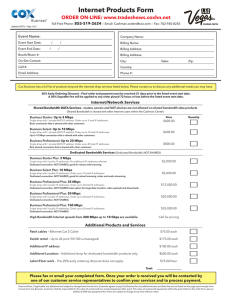 Data Order Form  - Cox Convention Portal