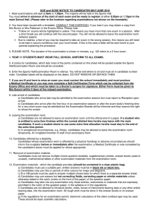 GCE and GCSE NOTICE TO CANDIDATES MAY/JUNE 2016 1