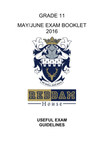 grade 11 may/june exam booklet 2016