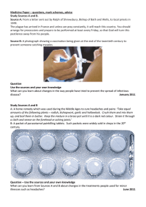 Medicine Paper – questions, mark schemes, advice Study Sources