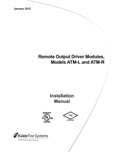 Remote Output Driver Modules, Model ATM-L and ATM-R