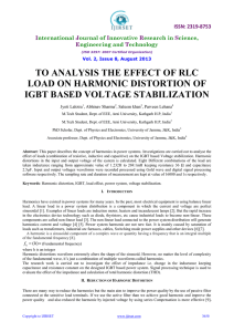 to analysis the effect of rlc load on harmonic distortion of