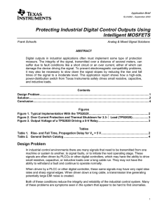 Protecting Industrial Digital Control Outputs