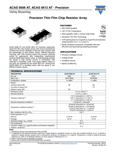 ACAS 0606 AT, ACAS 0612 AT - Precision Precision Thin Film Chip