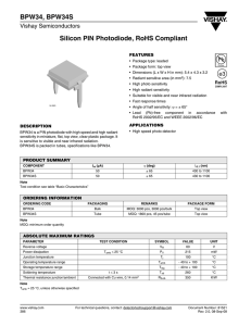 Silicon PIN Photodiode, RoHS Compliant BPW34, BPW34S