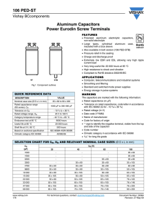 106 PED-ST Aluminum Capacitors Power