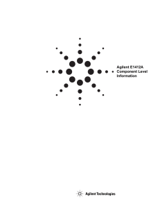 Agilent E1412A Component Level Information