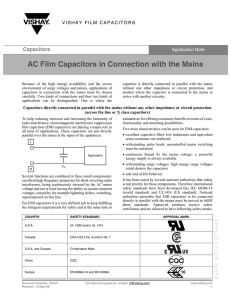 AC Film Capacitors in Connection with the Mains Application Note