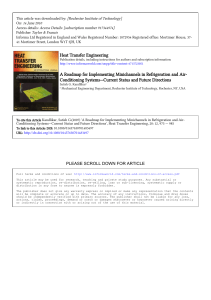 Heat Transfer Engineering A Roadmap for Implementing