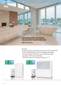 the new panasonic solution for chilled and hot water