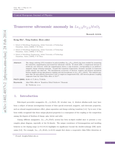 Transverse ultrasonic anomaly in La1/3Sr2/3MnO3