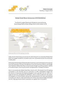 global grad show 2016 participating universities