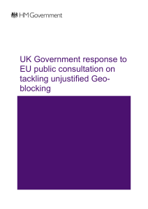 UK Government response to EU public consultation on