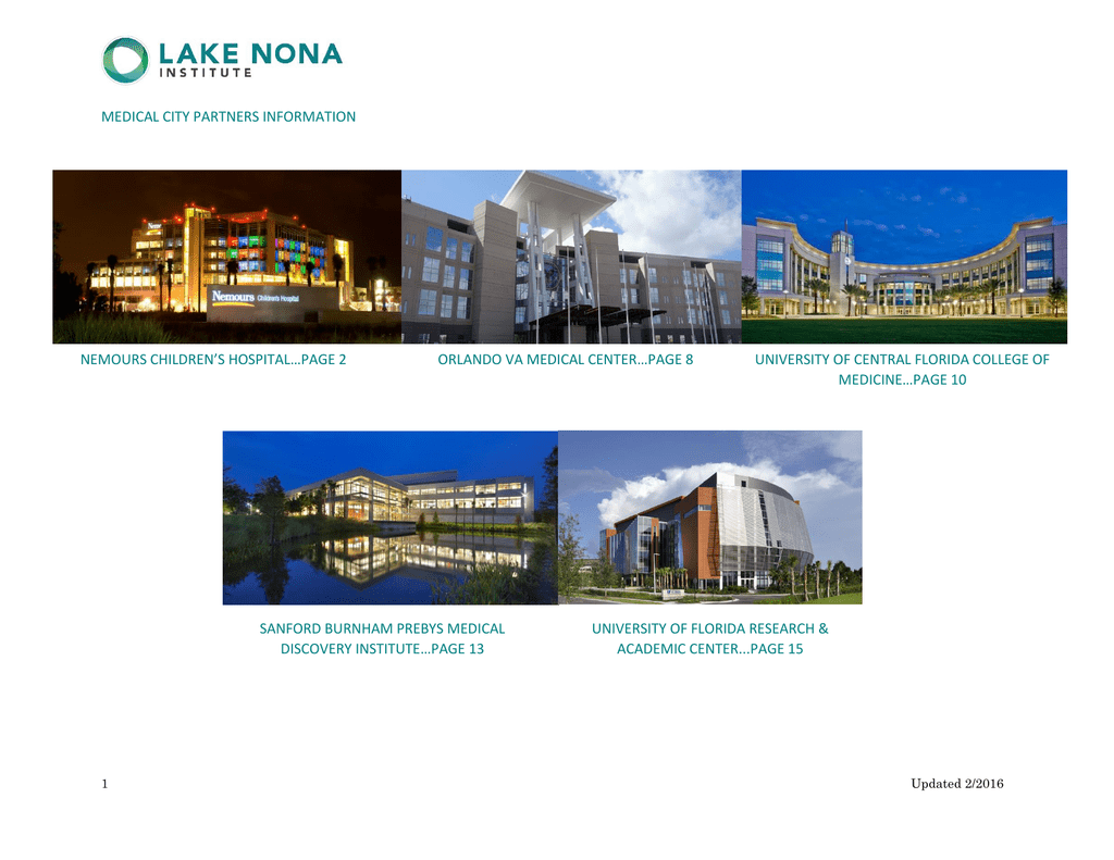 Partner Highlights Lake Nona Institute