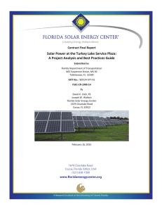 Solar Power at the Turkey Lake Service Plaza: A Project Analysis