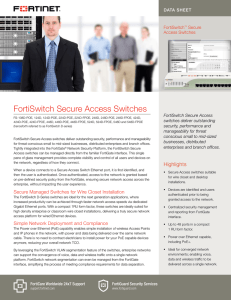 FortiSwitch Secure Access Switches