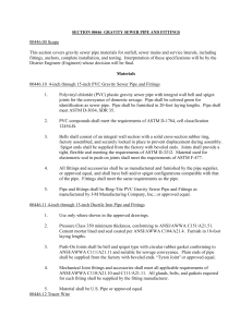 section 00446 gravity sewer pipe and fittings