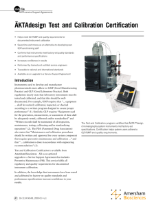 ÄKTAdesign Test and Calibration Certification